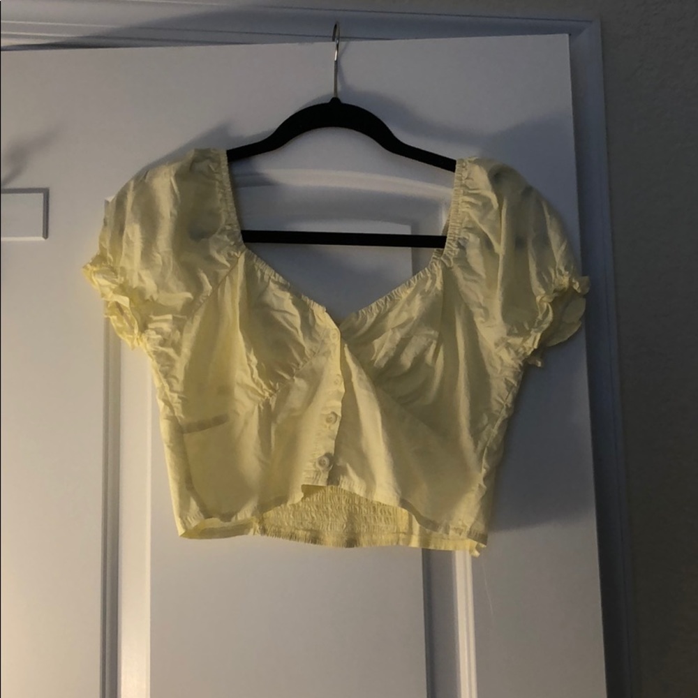 PRINCESS POLLY LEMON YELLOW CROP TOP
